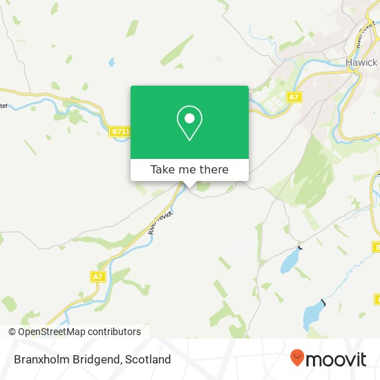 Branxholm Bridgend map