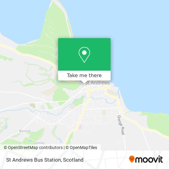 St Andrews Bus Station map