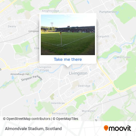 Almondvale Stadium map