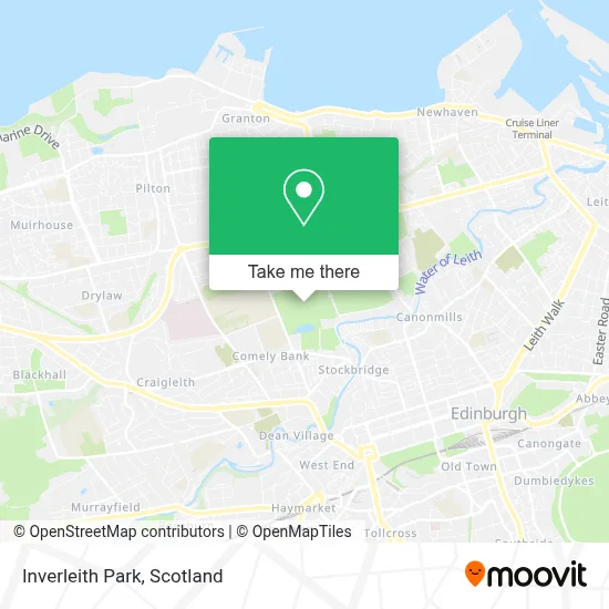 Inverleith Park map