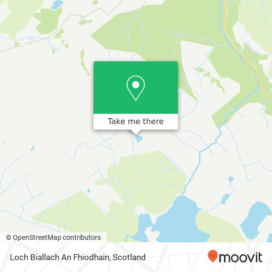 Loch Biallach An Fhiodhain map