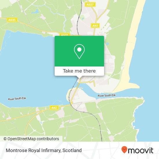 Montrose Royal Infirmary map