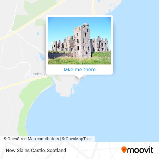 New Slains Castle map
