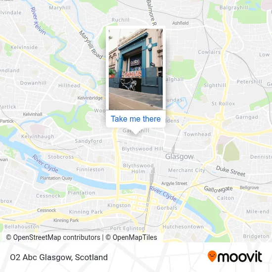 O2 Abc Glasgow map