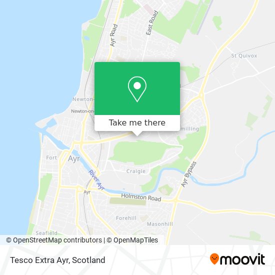 Tesco Extra Ayr map