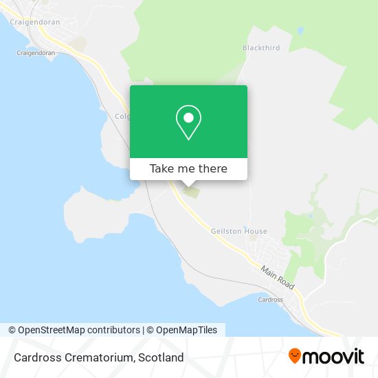 Cardross Crematorium map