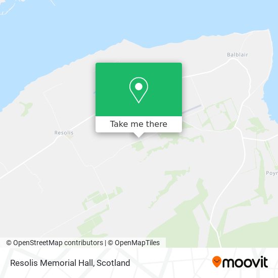 Resolis Memorial Hall map