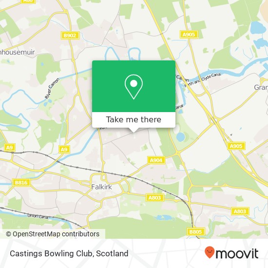 Castings Bowling Club map