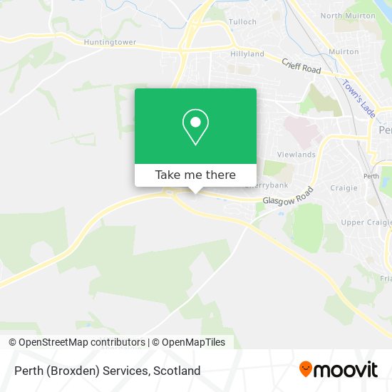 Perth (Broxden) Services map