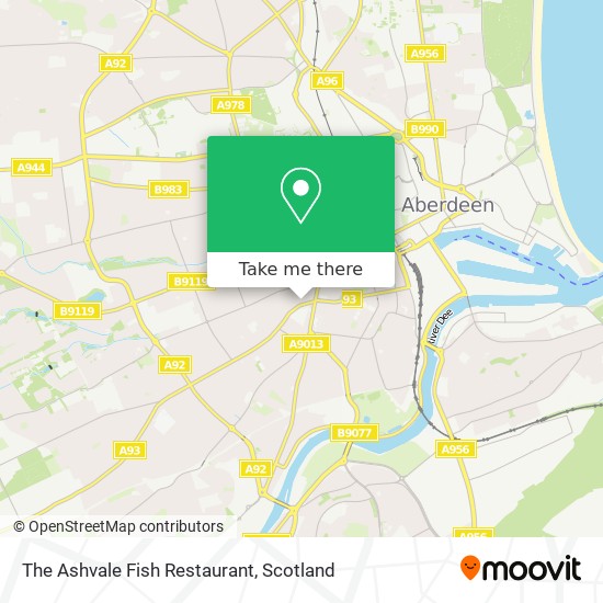 The Ashvale Fish Restaurant map