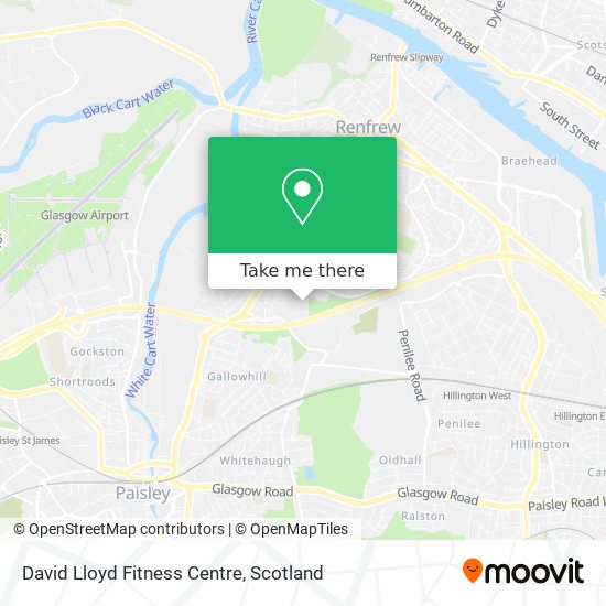 David Lloyd Fitness Centre map