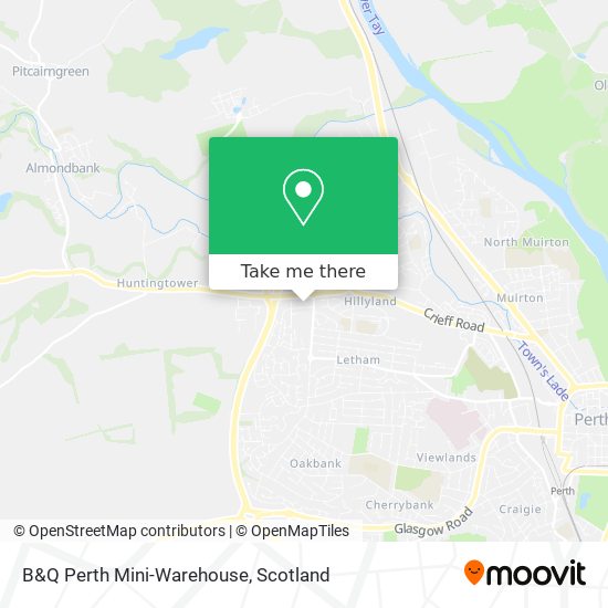 B&Q  Perth Mini-Warehouse map