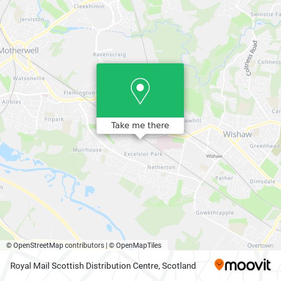 Royal Mail Scottish Distribution Centre map