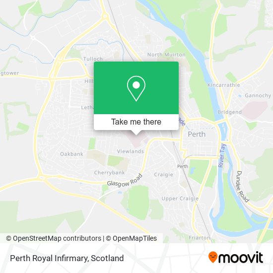 Map Of Perth Royal Infirmary How To Get To Perth Royal Infirmary By Bus Or Train?