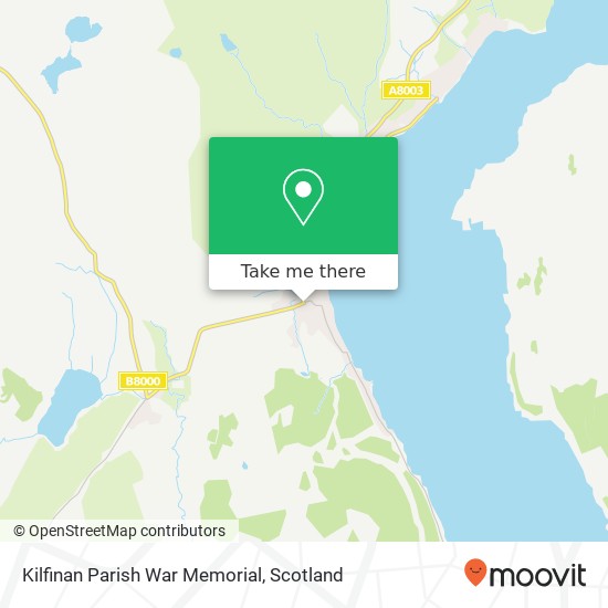 Kilfinan Parish War Memorial map