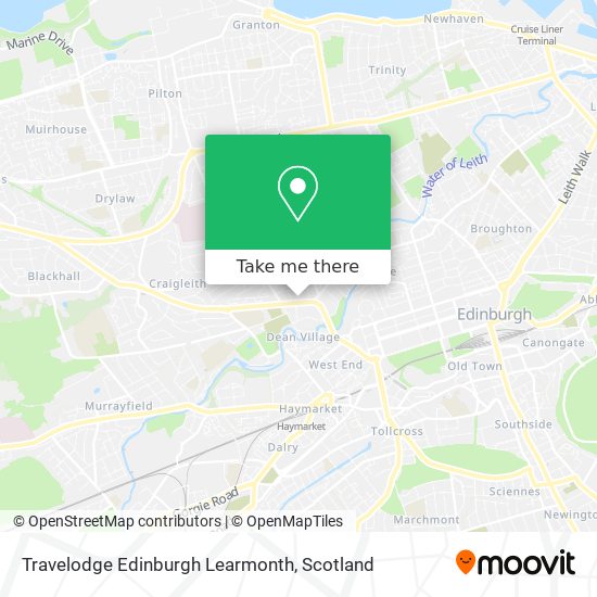 Travelodge Edinburgh Learmonth map