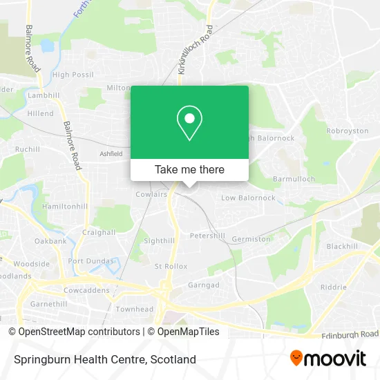 Springburn Health Centre map