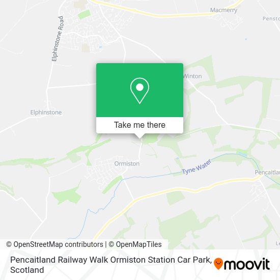 How to get to Pencaitland Railway Walk Ormiston Station Car Park in