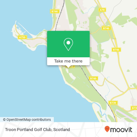 Troon Portland Golf Club map