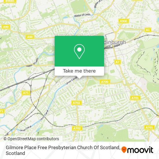 Gilmore Place Free Presbyterian Church Of Scotland map