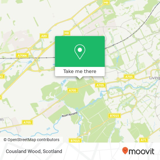Cousland Wood map