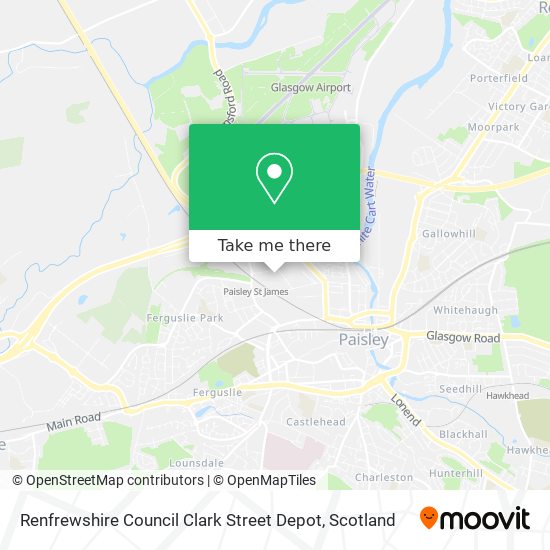 Renfrewshire Council Clark Street Depot map