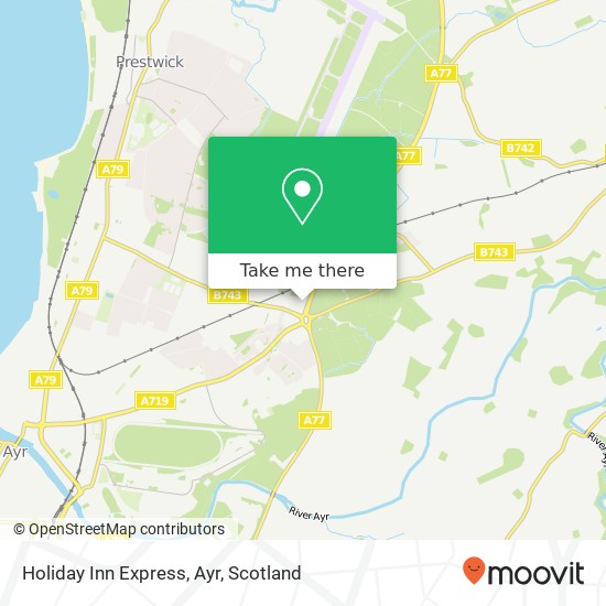 Holiday Inn Express, Ayr map