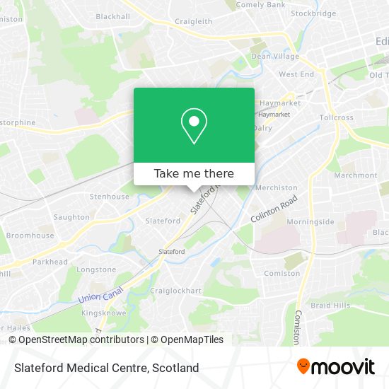 Slateford Medical Centre map