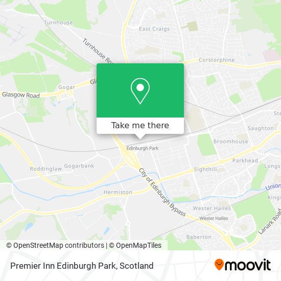 Premier Inn Edinburgh Park map