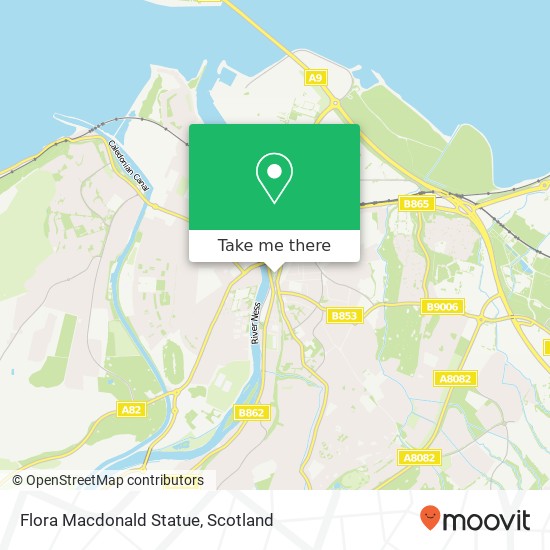 Flora Macdonald Statue map