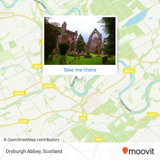 Dryburgh Abbey map