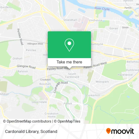Cardonald Library map