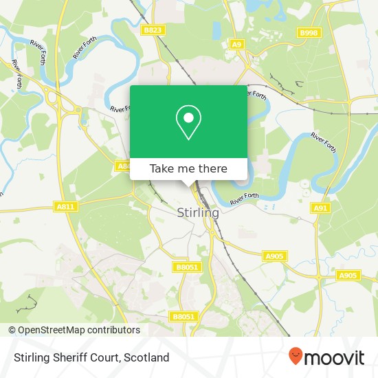 Stirling Sheriff Court map