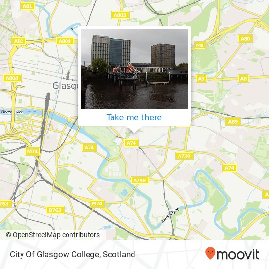 City Of Glasgow College map