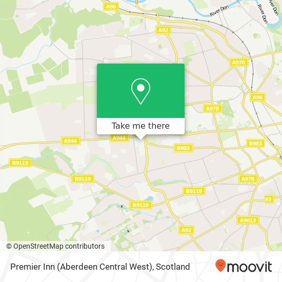 Premier Inn (Aberdeen Central West) map