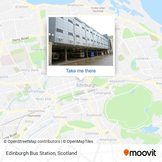 Edinburgh Bus Station map
