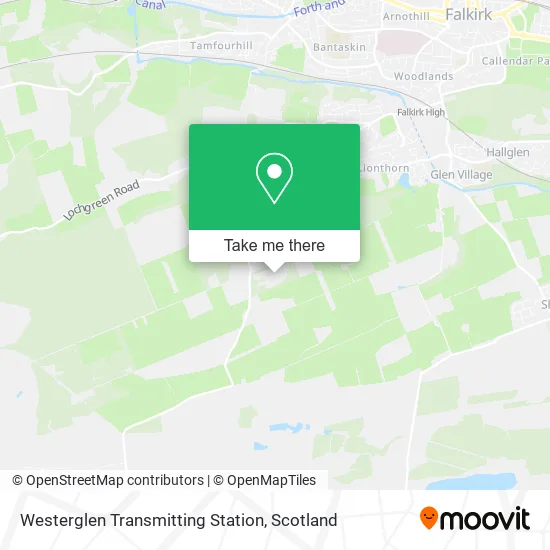Westerglen Transmitting Station map