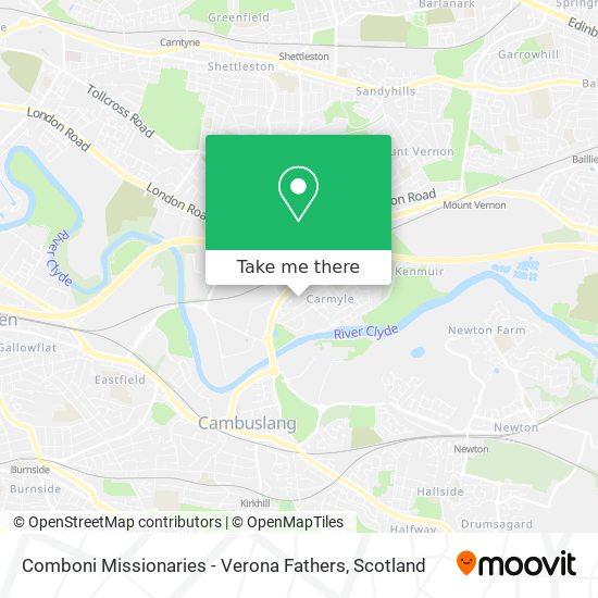 Comboni Missionaries - Verona Fathers map
