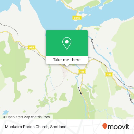 Muckairn Parish Church map