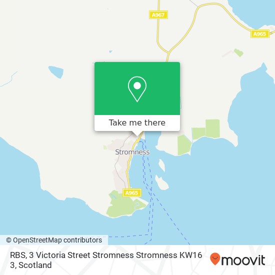 RBS, 3 Victoria Street Stromness Stromness KW16 3 map