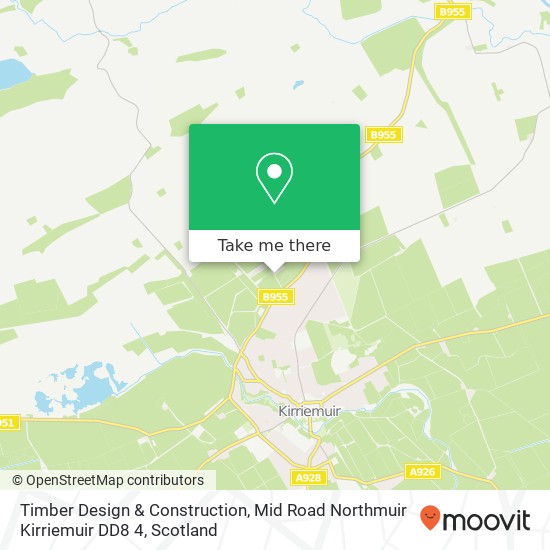 Timber Design & Construction, Mid Road Northmuir Kirriemuir DD8 4 map