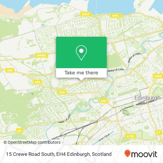 15 Crewe Road South, EH4 Edinburgh map