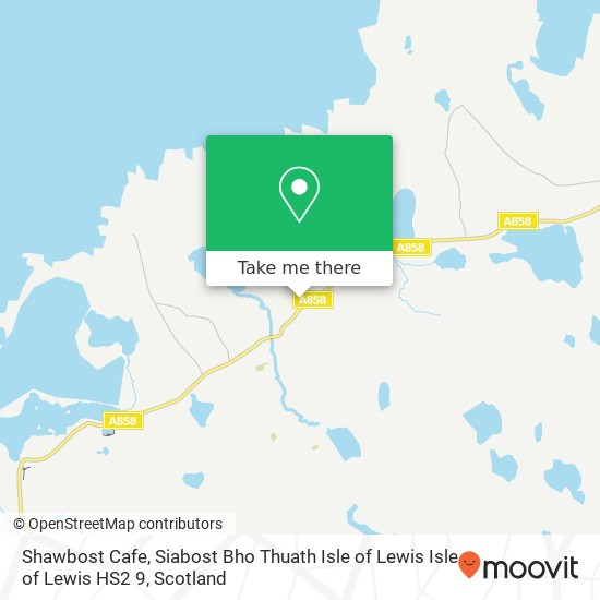 Shawbost Cafe, Siabost Bho Thuath Isle of Lewis Isle of Lewis HS2 9 map