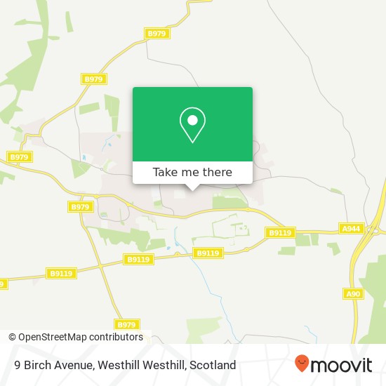 9 Birch Avenue, Westhill Westhill map