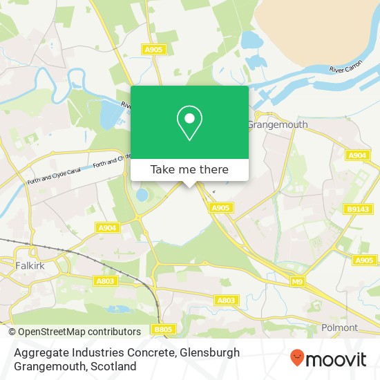 Aggregate Industries Concrete, Glensburgh Grangemouth map