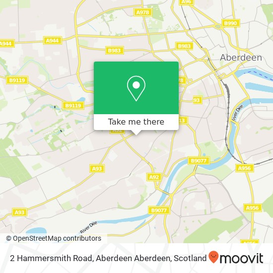 2 Hammersmith Road, Aberdeen Aberdeen map