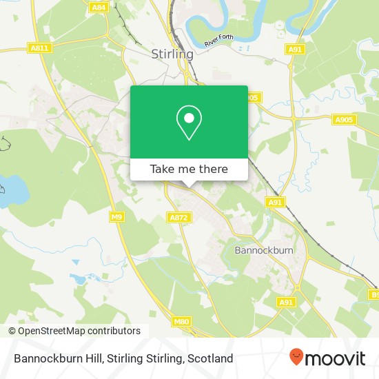 Bannockburn Hill, Stirling Stirling map