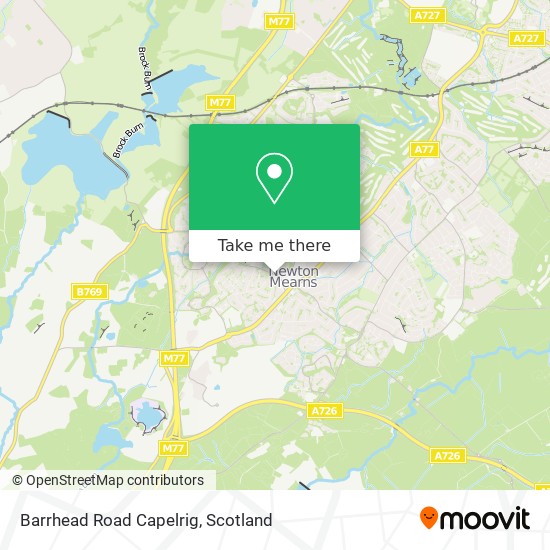 Barrhead Road Capelrig map