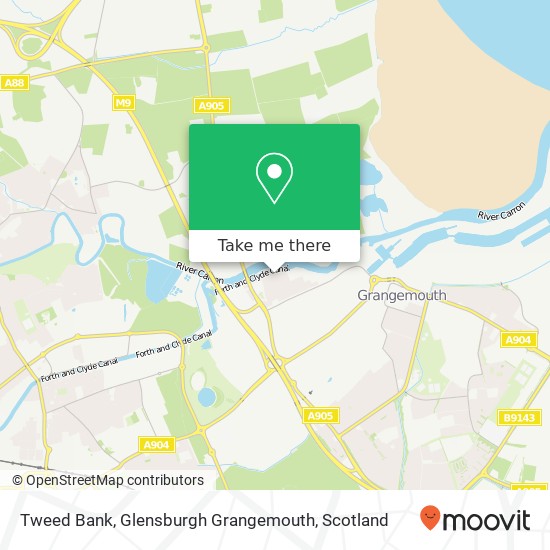 Tweed Bank, Glensburgh Grangemouth map