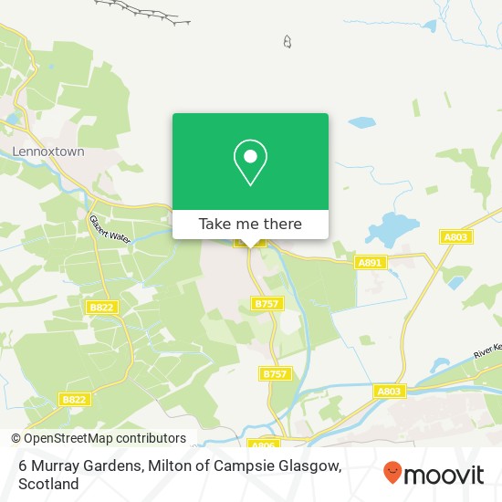 6 Murray Gardens, Milton of Campsie Glasgow map